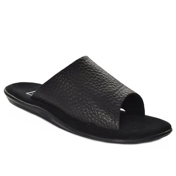 PBS705BH Island Slipper Bull Hide Slide Black