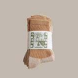 B200 Organic Threads Regular Crew 3pack Organic Socks Brown